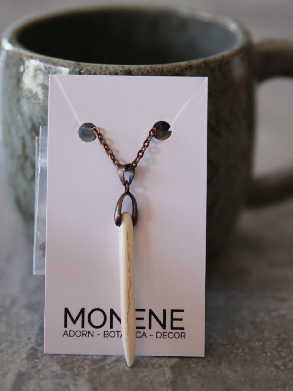 White Howlite and Copper Necklace